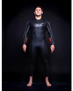Swim Research 4:3 Mens GBS BZip Steamer-BK-OR-LT