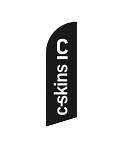 c-skins beach flag small black