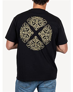 devoted printed samoan tee 200gr black L