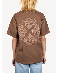 devoted printed samoan tee 200gr brown XL