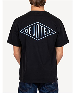 devoted printed diamond tee 200gr black L