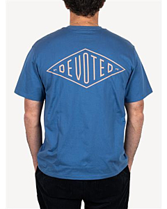 devoted printed diamond tee 200gr blue XL