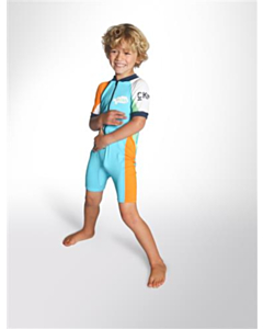 UV Sunsuit Shorti Boys and Girls-TU-OR-GN-3