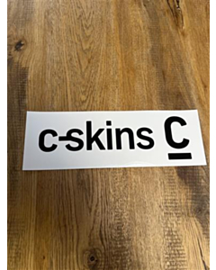 c-skins logo sticker white