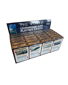 surf playing cards display